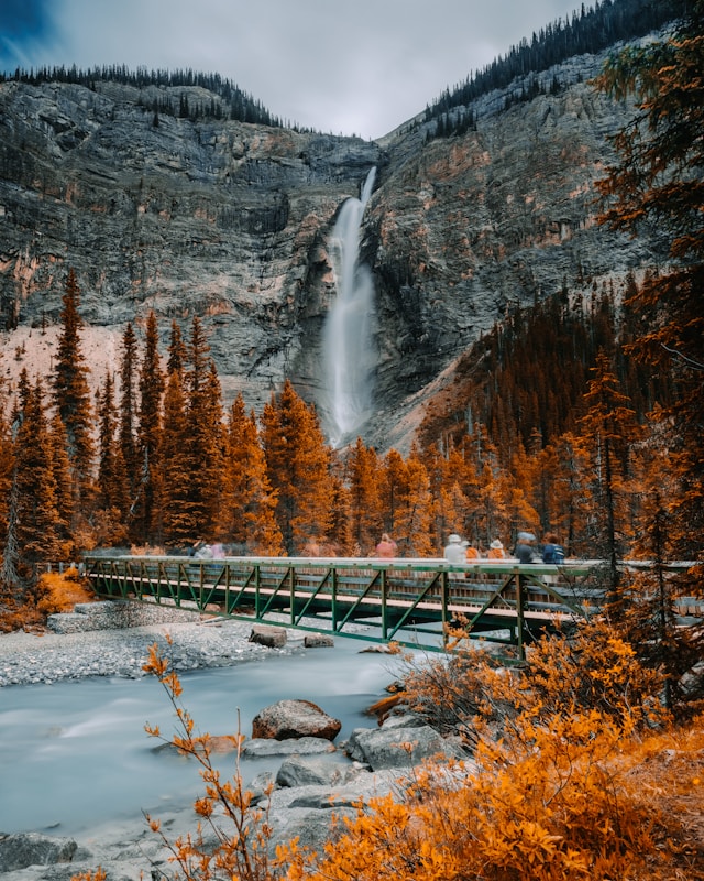 Canada nature waterfall autumn Canada nature waterfall autumn