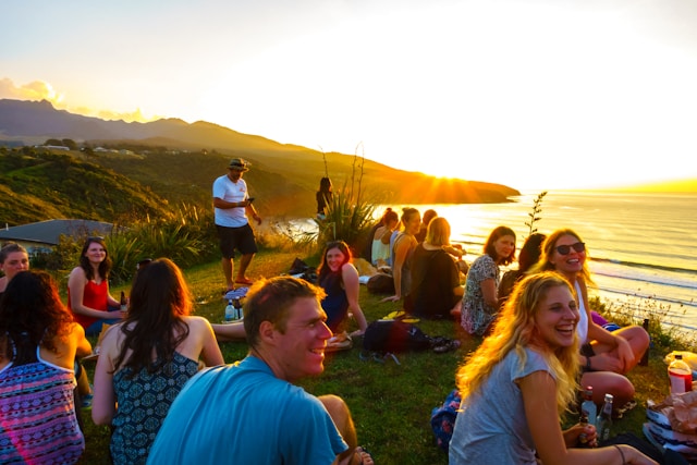 new zealand happy people friends
